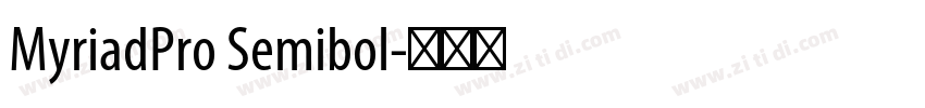MyriadPro Semibol字体转换